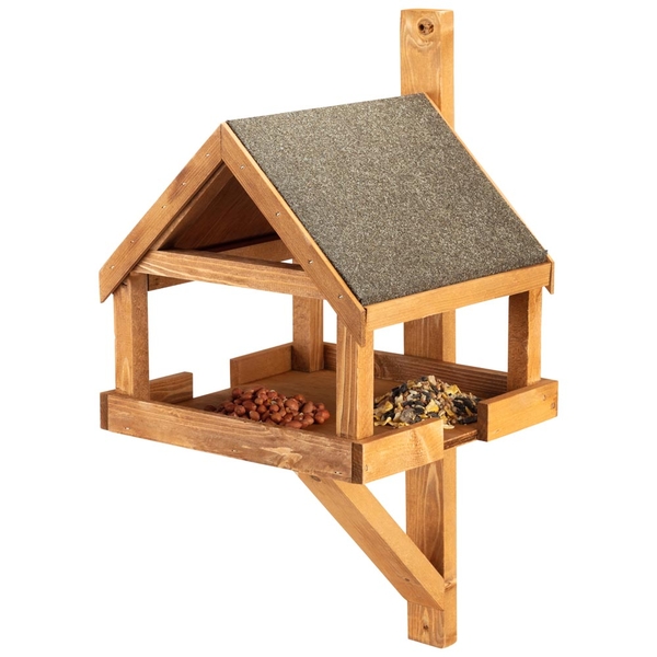 Wall Mounted Wooden Bird Table Happy Beaks